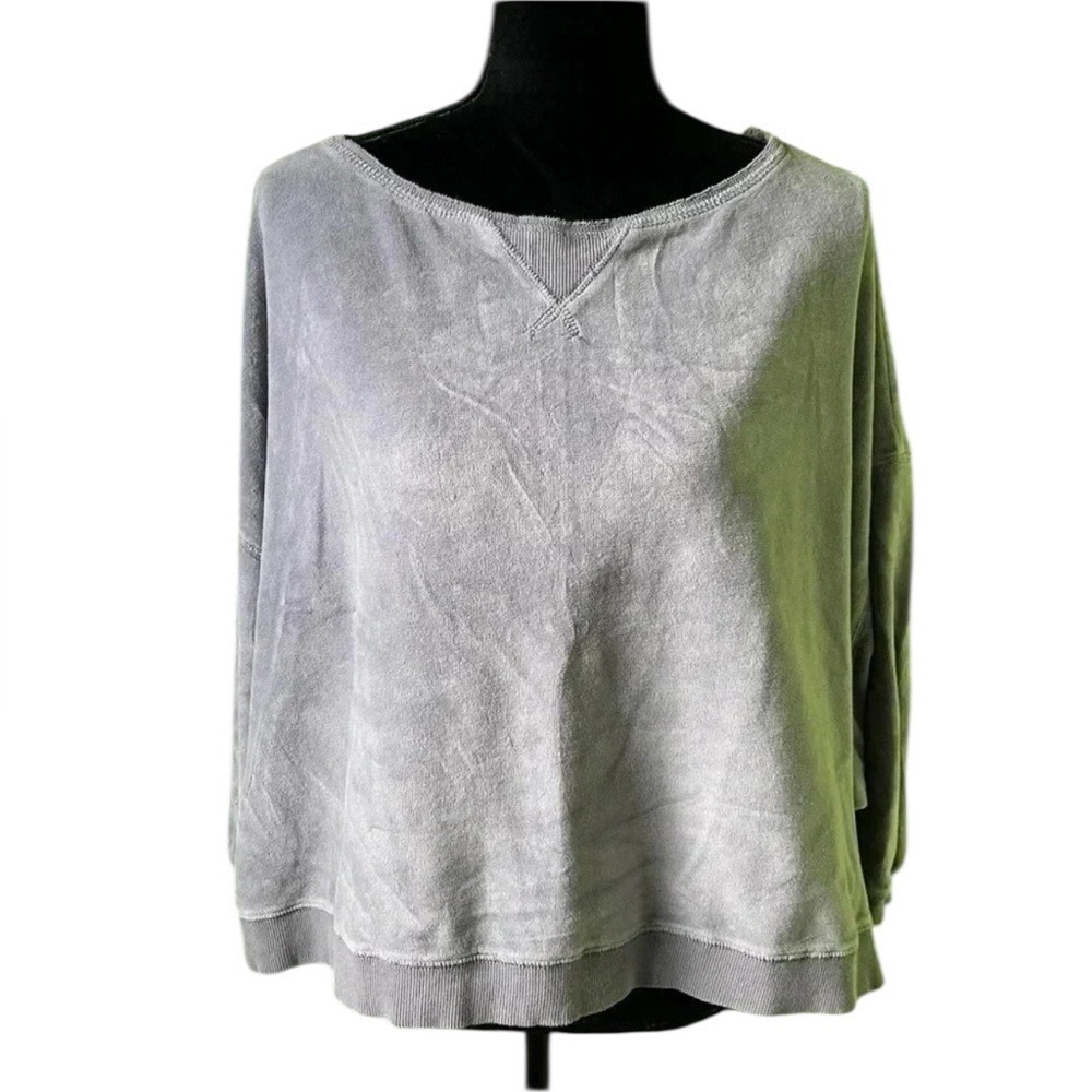 Urban Outfitters Out From Under Velour Sweatshirt Women XS Gray‎ Blue